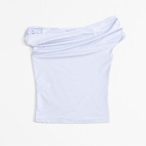 Abercrombie & Fitch Light Blue Off-Shoulder Blouse